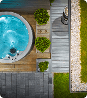 Hot tub deck
